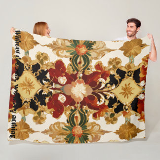 Barock Pearl & Floral Art - 60"X80 Fleecedecke