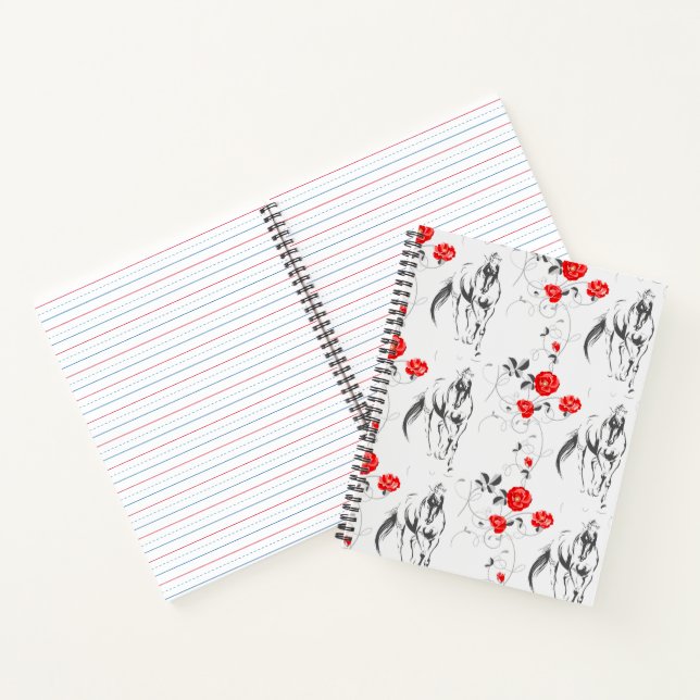 Barock-PferdeNotebook Notizbuch (Innenseite)