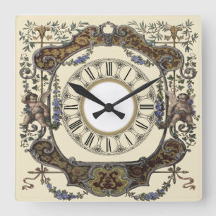 Barock Quadratische Wanduhr
