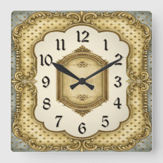 Barock Quadratische Wanduhr