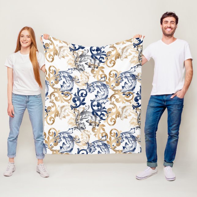 Barock-Retro-Klassiker-Muster  Fleecedecke (Beispiel)
