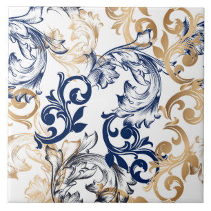 Barock-Retro-Klassiker-Muster  Fliese