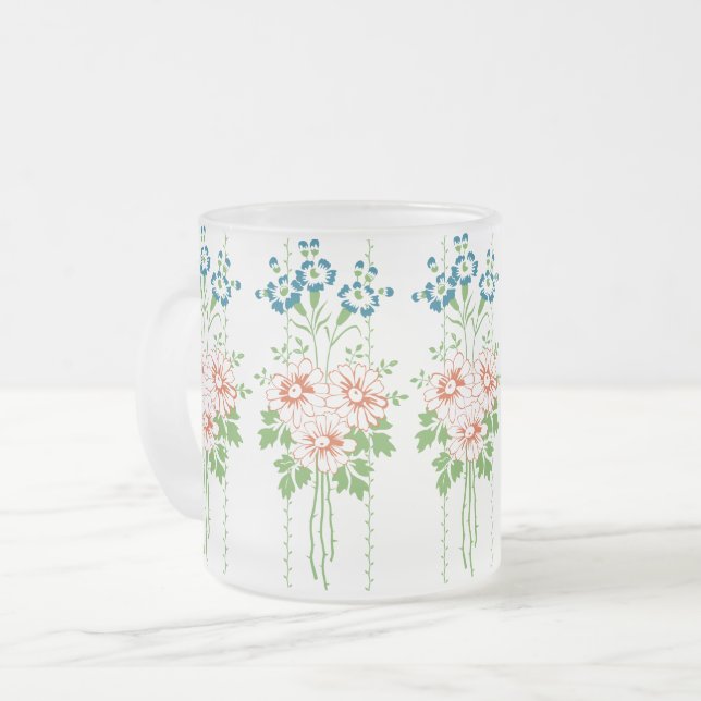 Barock-Tapete-Blume Mattglastasse (Vorderseite Links)