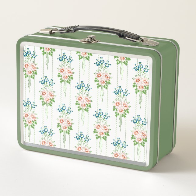 Barock-Tapete-Blume Metall Brotdose (Vorderseite)
