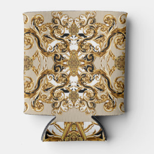 Barock trifft Leopard: Goldener Hintergrund Dosenkühler