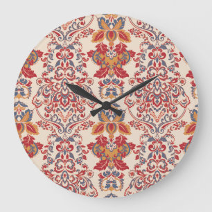 Barock-Vintage Tapete Große Wanduhr