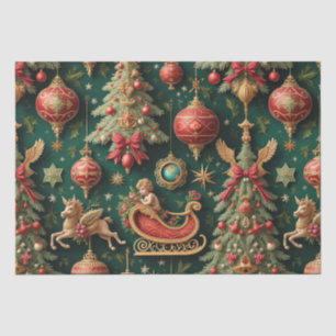 Barock Weihnachtszittel Seidenpapier