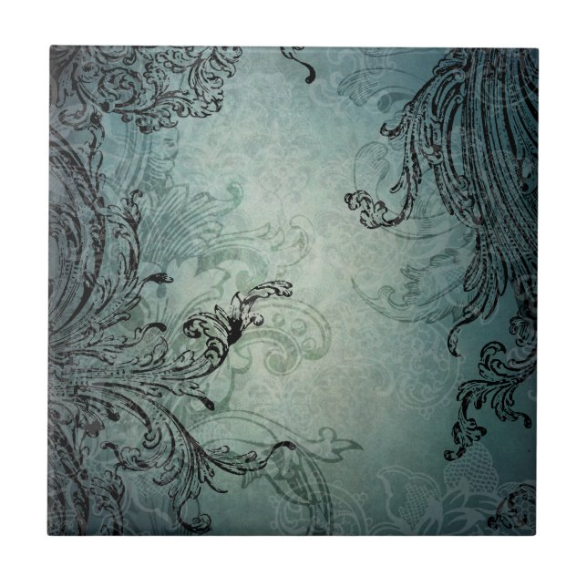 Barock Wirbel Tile Fliese (Vorderseite)