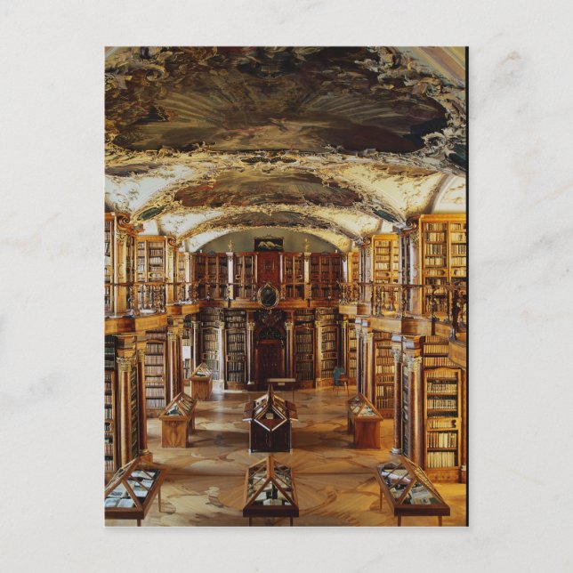 Barockabtei-Bibliothek, St. Gallen, Schweiz Postkarte (Vorderseite)