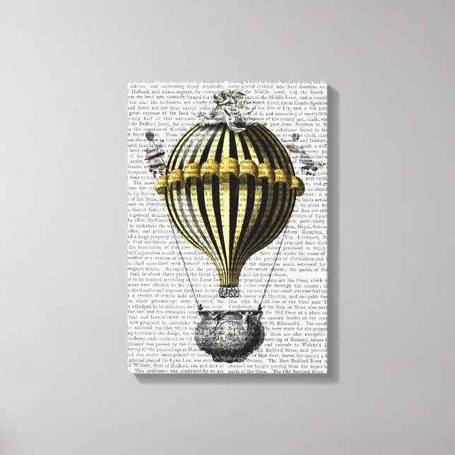 Barockballon Schwarz Gelb Leinwanddruck (Vorderseite)