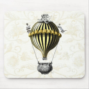 Barockballon Schwarz Gelb Mousepad