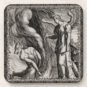 Barockbild der Apokalypse - Satan veröffentlicht Getränkeuntersetzer