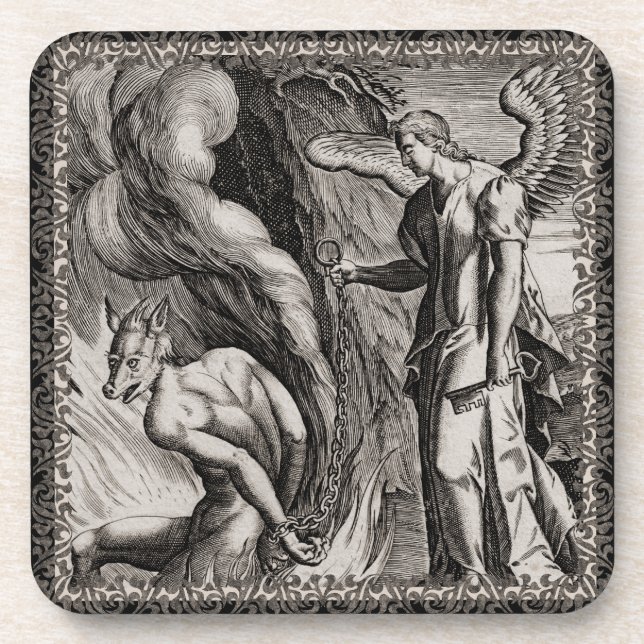 Barockbild der Apokalypse - Satan veröffentlicht Getränkeuntersetzer (Vorderseite)