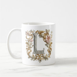 Barockbuchstabe "L" Tasse für eine Kaffeeprinzessi