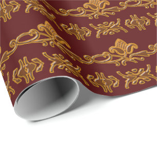 Barocke Art-mit BlumenRetro Geschenkpapier