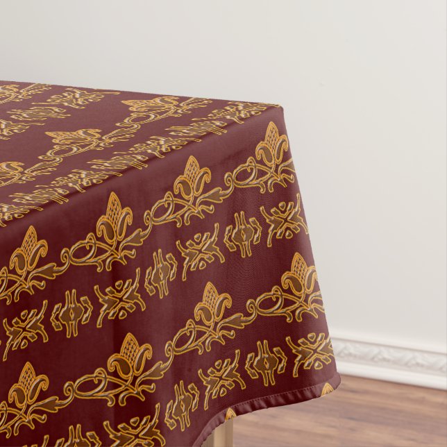 Barocke Art-mit BlumenRetro Tischdecke (Beispiel)