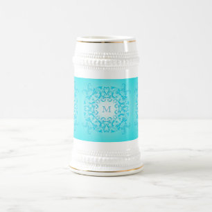 Barocke Art-Türkis-Steigungsbeschaffenheit Bierglas