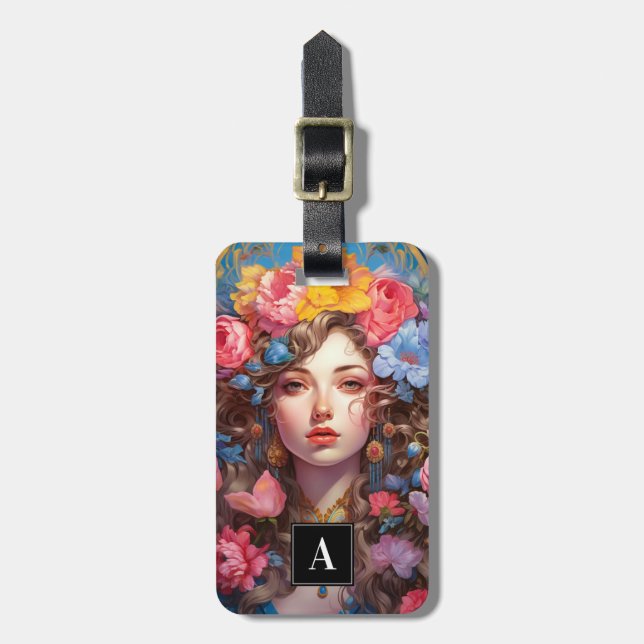 Barocke Beauty Woman Gepäckanhänger (Vorderseite vertikal)