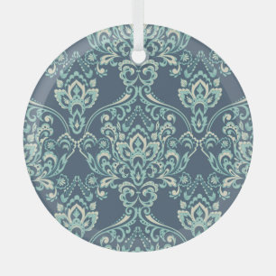 Barocke Blumen Vintage Tapete Ornament Aus Glas