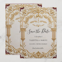 Barocke Elegance Save the Date Einladung