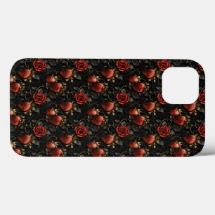 Barocke Erdbeeren und Rose Nahtloses Muster Case-Mate iPhone Hülle
