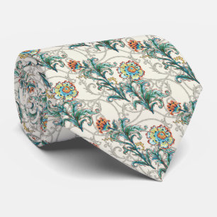 Barocke goldene florale Eleganz Krawatte