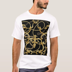 Barocke Goldketten nahtloses Muster T-Shirt