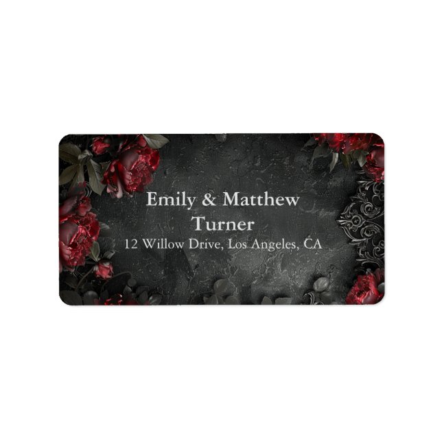 Barocke Gotische Zwerge Adressaufkleber (Vorne)