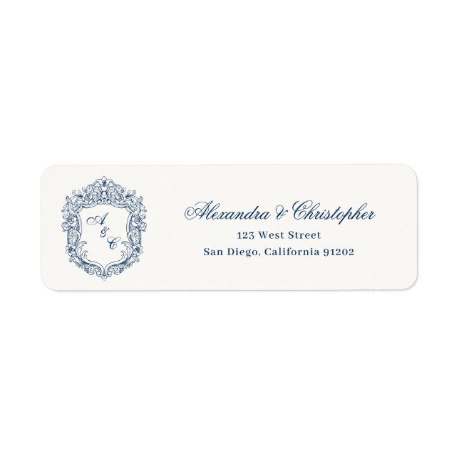 Barocke Hochzeit mit Monogramm-Wappen (Vorne)