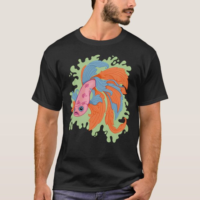 Barocke Kampffische 1: Hell T-Shirt (Vorderseite)
