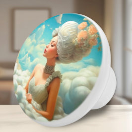 Barocke Majestät in der Wolkenkratzer-Keramik Keramikknauf