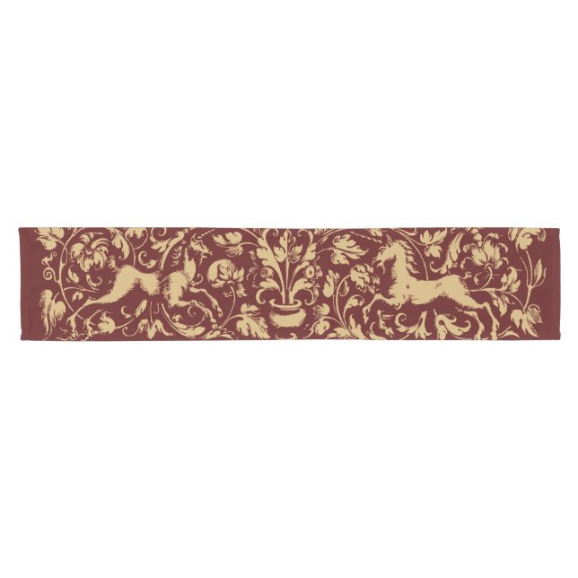 Barocke Rokokos in Foliage Kurzer Tischläufer (Horizontal)