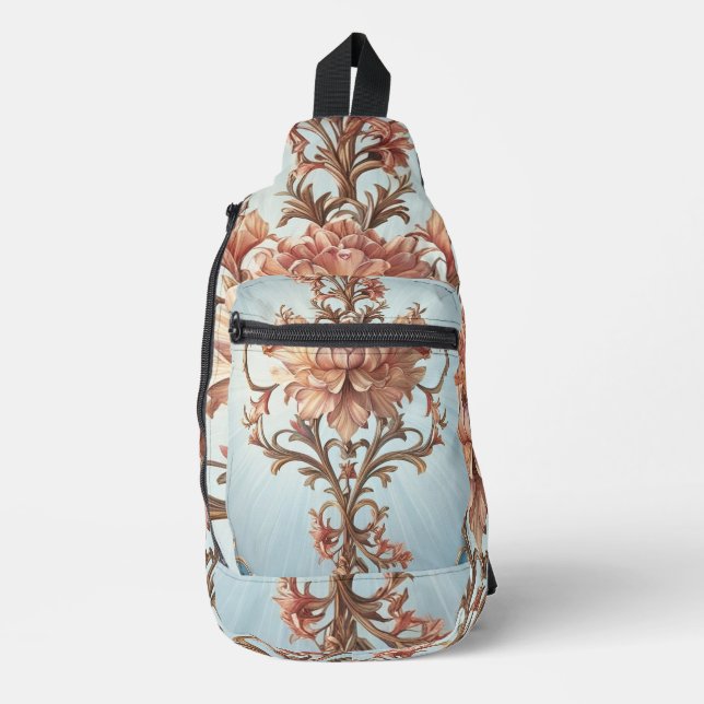 Barocke Rose  Crossbody Bag (Vorderseite)