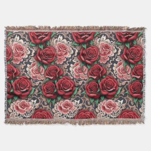 barocke rote Rosen Decke