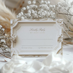 Barocke RSVP-Karte für Hochzeiten Einladung