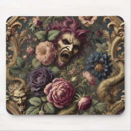 Barocke Schlachten & Blooms - Gotisches Blumendesi Mousepad