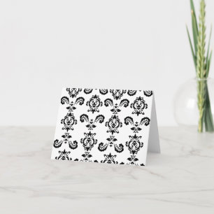 Barocke schwarze Notecards (innen leer) Karte