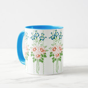Barocke Tapete Blumenstrauß Tasse