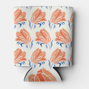 Barocke Tulip: Botanischer Vintager Linocut Dosenkühler