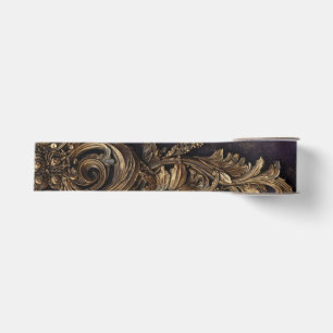 Barocke, verzierte Gold- und Mitternachtspurpleist Ripsband
