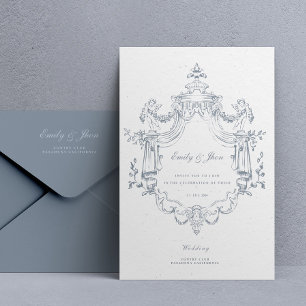 Barocke Vintage-Hochzeitseinladung Einladung