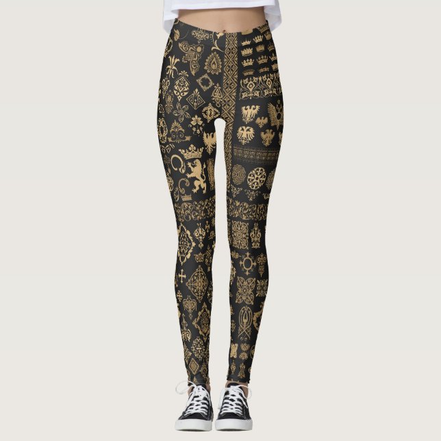 Barockelemente: Mega-Set-Muster. Leggings (Vorderseite)