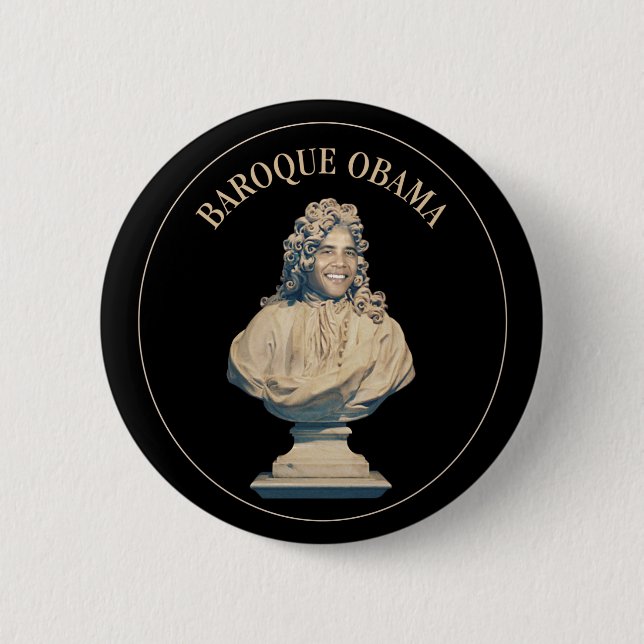 Barocker Obama Button (Vorderseite)