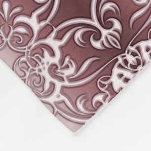 barocker Stil lila Muster Fleecedecke