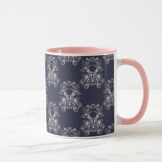 barockes Artmarinemuster Tasse (Rechts)