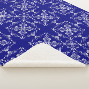 Barockes Artmuster. Weihnachtsmotiv Sherpadecke