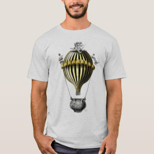 Barockes Ballon-Schwarz-Gelb T-Shirt