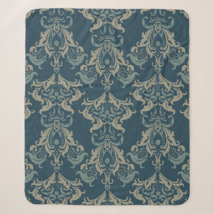 Barockes Blumenmuster. klassisches Blumenornament. Sherpadecke