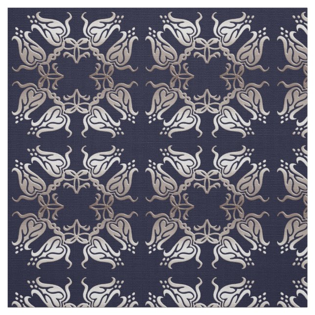 barockes Blumenmuster Stoff (Muster)