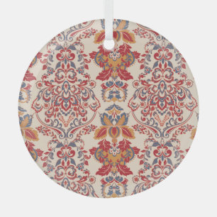 Barockes florales Vintage-Wanddesign Ornament Aus Glas